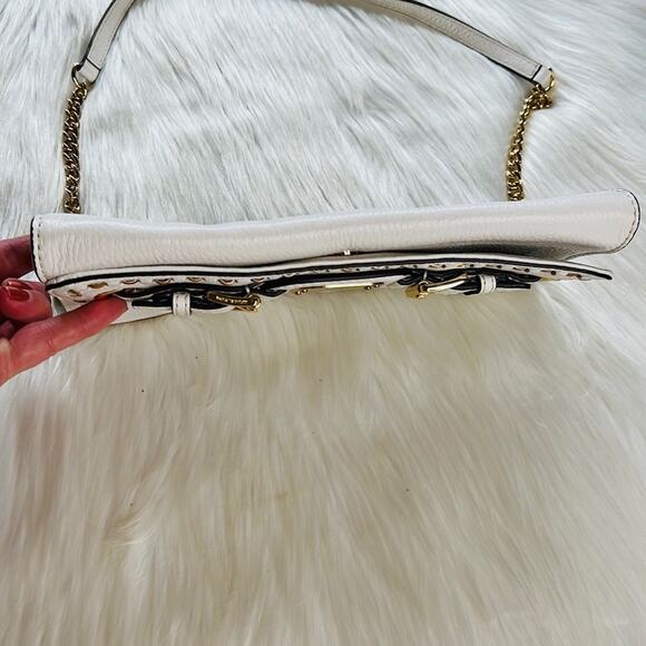 Michael Kors Optic White Hamilton Whipped Shoulder Bag - Picture 8 of 13